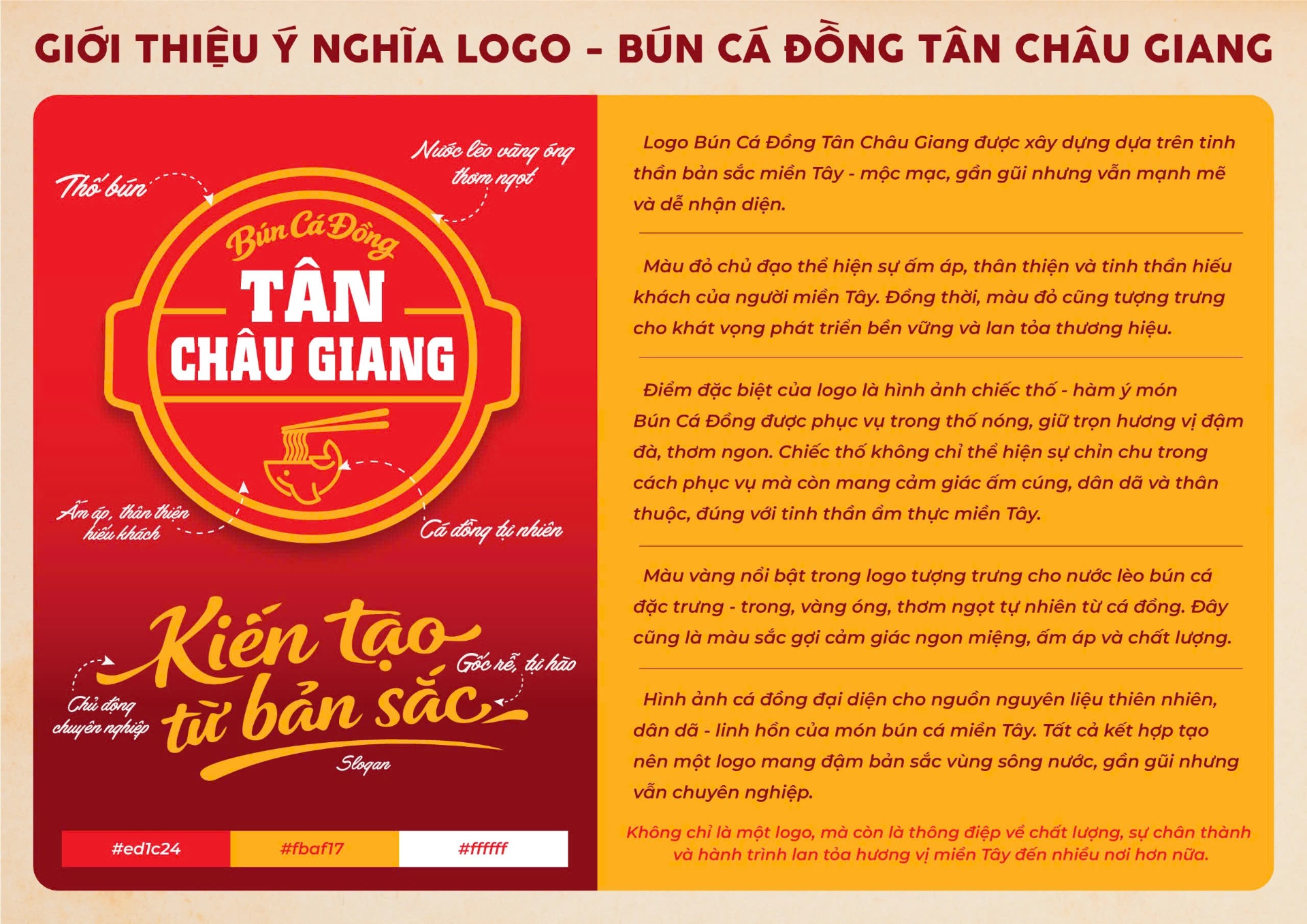 Logo Bún Cá Đồng Tân Châu Giang và ý nghĩa